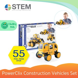 Guidecraft - PowerClix Construction Vehicles Set