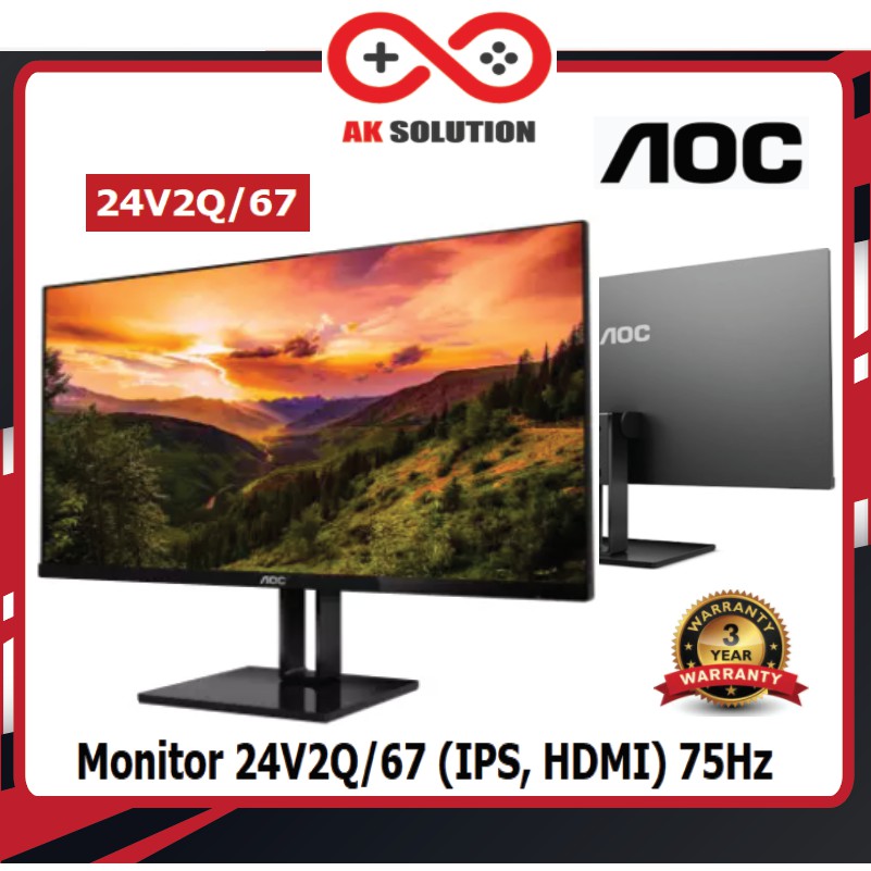 monitor-จอมอนิเตอร์-aoc-รุ่น-24v2q-67-23-8-ips-75hz-2hdmi-freesync-ประกัน-3-ปี-onsite-service-by-aoc