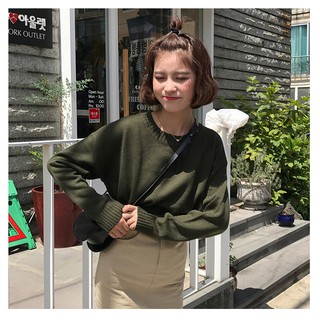 ภาพขนาดย่อของภาพหน้าปกสินค้าCHUUCHOP_พร้อมส่ง(C178)  Basic sweater เสื้อสเวตเตอร์ไหมพรมสไตล์เกาหลี จากร้าน chuuchop บน Shopee ภาพที่ 6