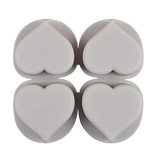 แม่พิมพ์ซิลิโคน รูปหัวใจ 4 ช่องใหญ่ (คละสี) Chocolate Mould Silicone Heart 4 cavities