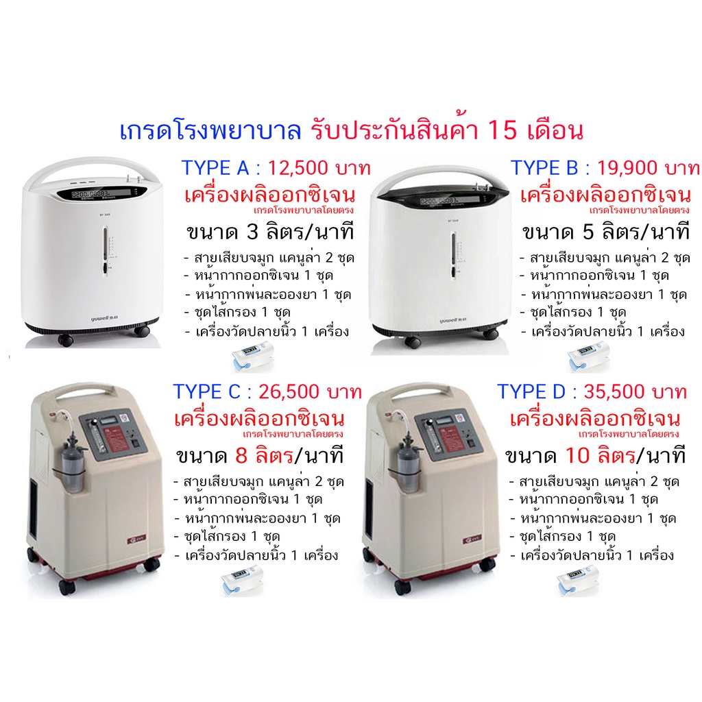 เครื่องผลิตออกซิเจน-3-5-ลิตร-8-ลิตร-และ-10-ลิตร-แท้-สามารถพ่นละอองยาได้