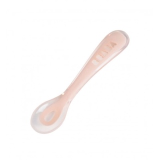 BEABA ช้อนซิลิโคนด้ามสั้น 2nd Age Soft Silicone Spoon - Vintage Pink