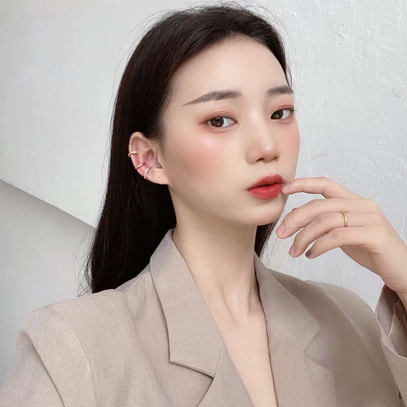 ต่างหูเงิน-925-แบบคลิปหนีบ-ทรงกลม-ไม่ต้องเจาะหู-สําหรับผู้หญิง-3-ชิ้น