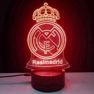 ภาพขนาดย่อของภาพหน้าปกสินค้าโคมไฟกลางคืน ลายฟุตบอล Real Madrid Liverpool Manchester 3D เปลี่ยนสีได้ 7 สี USB จากร้าน krasivoyee.th บน Shopee