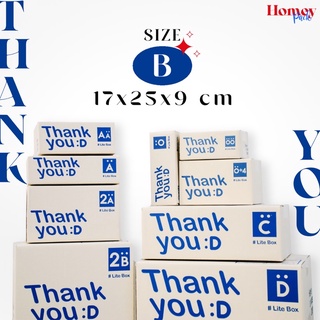 ภาพหน้าปกสินค้ากล่องพัสดุ Thank you [ เบอร์ B ]10 ใบ ขนาดไปรษณีย์ ที่เกี่ยวข้อง