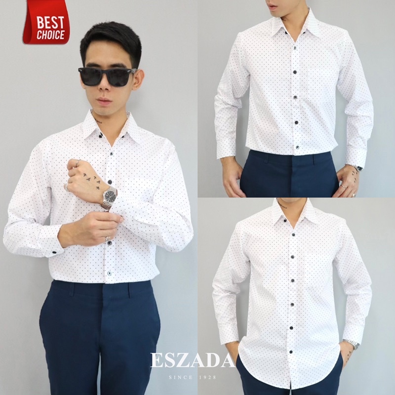 เสื้อเชิ้ตสุภาพบุรุษ-exclusive-polka-dots-premium-eszada-shirt-sl8