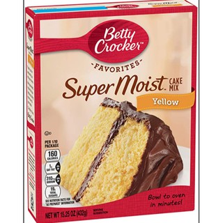 ภาพหน้าปกสินค้าBetty Crocker Supermoist Yellow Cake Mix แป้งสำเร็จรูปสำหรับทำขนมเค้ก (Made in USA) ที่เกี่ยวข้อง