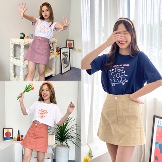 สินค้า กระโปรงสีน่ารัก สุดคิ้วท์!_Nineties Design_Skirt Lavander ( 3 colors )🌷