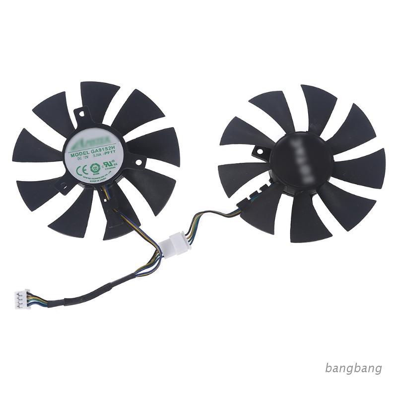 bang-2pcs-87mm-3-43in-ga91s2h-vga-fan-for-gtx960-1070-bore-diameter-40mm-radiator-graphics-card-cooling-fan-4pin-12v-0-35a