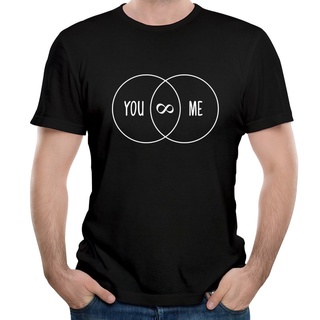 เสื้อยืดสีขาว[พร้อมส่ง] เสื้อยืดคอกลม ผ้าฝ้าย พิมพ์ลาย you and I Forever แฟชั่นสําหรับผู้ชาย และผู้หญิงS-4XL