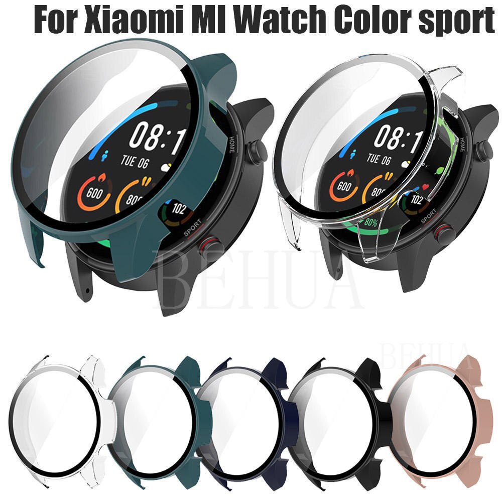 ภาพหน้าปกสินค้าเคสป้องกัน PC แบบเต็ม สําหรับ Xiaomi MI Watch Color Sport Global Version ฝาครอบป้องกันหน้าจอ + ฟิล์มกระจกนิรภัย