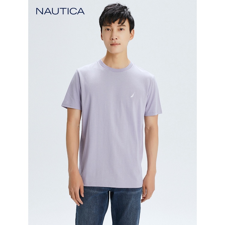 เสื้อยืดโอเวอร์ไซส์nautica-nordica-แฟชั่นผู้ชายผ้าฝ้ายหลวมแขนสั้นเสื้อยืดคอกลมs-3xl