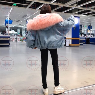ภาพขนาดย่อของภาพหน้าปกสินค้าเสื้อเจ็คเก็ต เสื้อยีนส์บุขน ยีนส์กันหนาว (พร้อมส่ง) จากร้าน fuyu_coat บน Shopee