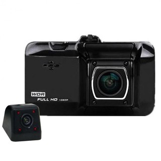 กล้องติดรถยนต์ 2 ตัว หน้าหลัง Car DVR Camera 1080P 3.0" Video Recorder Registrator G-Sens (0185)