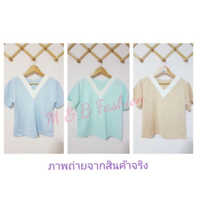 ฮิตที่สุด-เสื้อฮานาโกะ-คอวีขาว-130