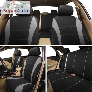 SuperAuto หุ้มเบาะรถยนต์ ผ้าหุ้มเบาะรถยนต์ ชุดคลุมเบาะรถยนต์ ที่หุ้มเบาะรถยนต์ เบาะรองนั่งในรถยนต์ สวมใส่ได้แบบสากล อุปกรณ์ตกแต่งรถยนต์