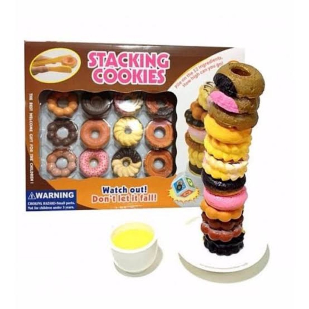 T.P. TOYS stacking cookies เกมส์คีบโดนัท | Shopee Thailand