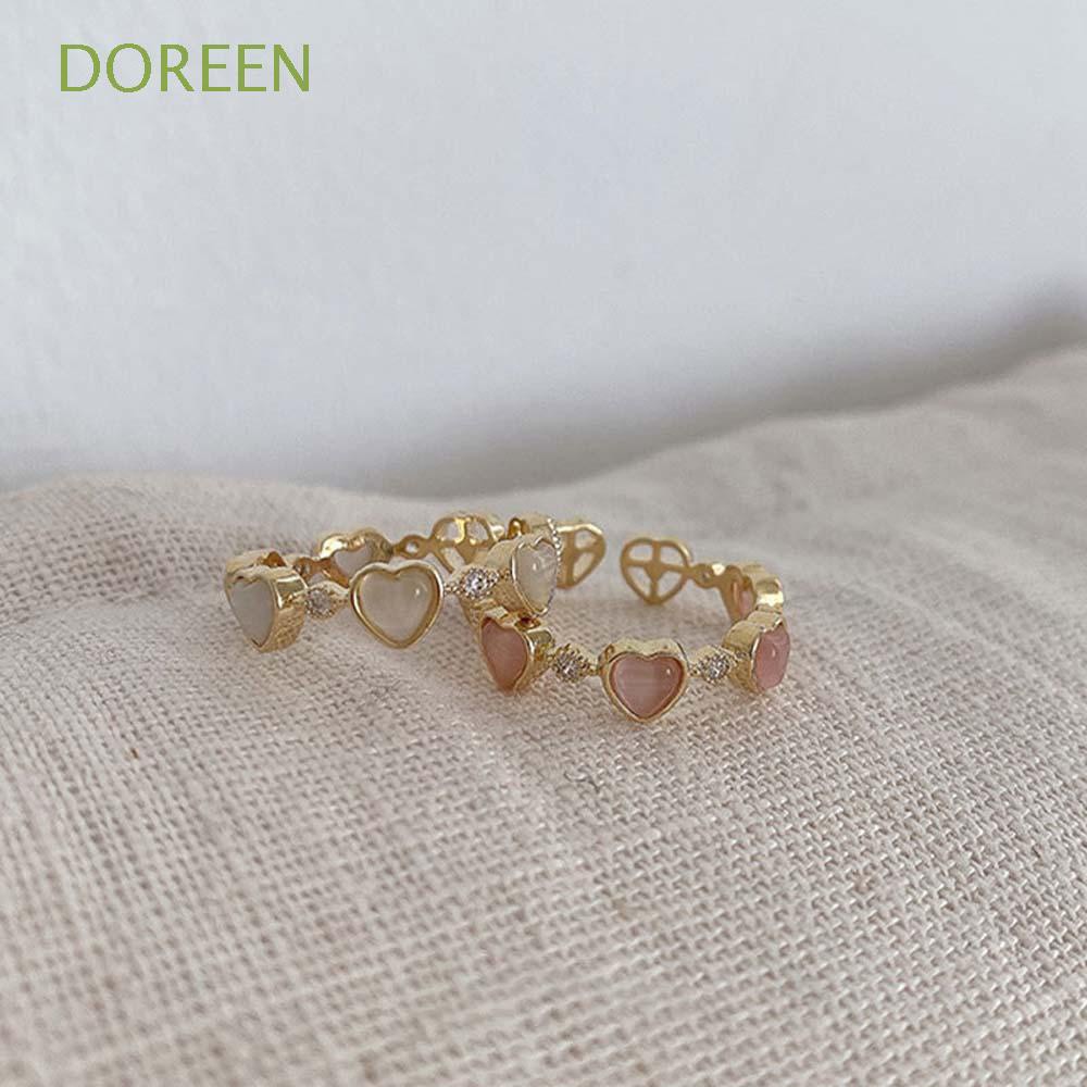 รูปภาพของDoreen แหวนนิ้วมือประดับเพชรรูปหัวใจสไตล์เกาหลีสําหรับผู้หญิงลองเช็คราคา