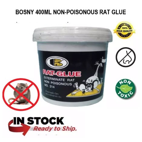ภาพหน้าปกสินค้ากาวดักหนู กาวจับหนู กาวกำจัดหนู กาวดักแมลงวัน Bosny RAT-GLUE 400 ml (กาวชนิดพิเศษ เหนียวมาก) RAT-GLUE ไม่มีสารพิษ