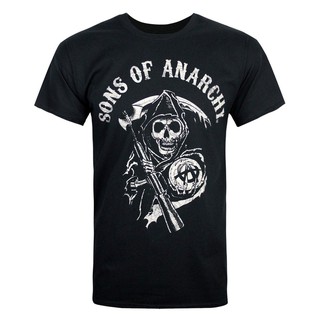 เสื้อยืดสีขาวเสื้อยืดลายกราฟฟิก Sons of Anarchy samcro ReaperS-4XL