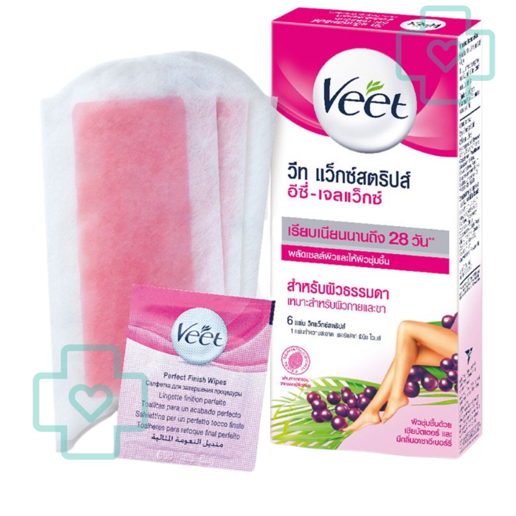 veet-วีท-แว็กซ์สตริปส์-อีซี่-เจลแว็กซ์-เชียร์บัตเตอร์และเบอร์รี่-ผิวธรรมดา-6-แผ่น