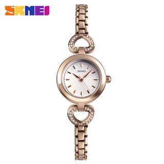 SKMEI Luxury Women Watches Quartz Wristwatches Fashion Casual Simple 3bar Waterproof Alloy Band Ladies Watch reloj