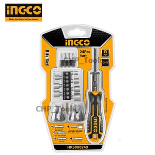 INGCO HKSDB0248 ไขควง ชุดไขควงเปลี่ยนหัว พร้อมดอกไขควง 24 ตัวชุด รุ่น ( Screwdriver Set )