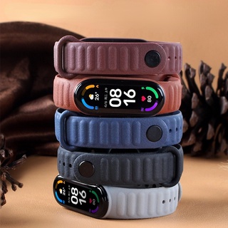 สายนาฬิกาข้อมือซิลิโคน กันน้ํา ทนทาน สําหรับ Xiaomi Mi Band Series 5 6 7 Mi Watch