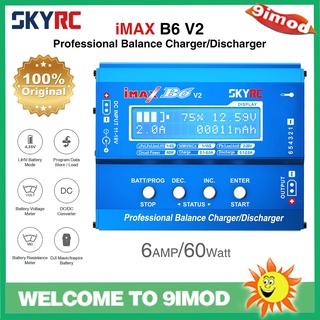 อุปกรณ์ชาร์จแบตเตอรี่ SKYRC IMAX B6 V2 6A 60W สําหรับ NiMH NiCd LiHV NiCd PB Li-ion DJI