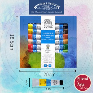 สินค้า WINSOR & NEWTON สีน้ำ Water Colour  ชุด18 สี ของแท้