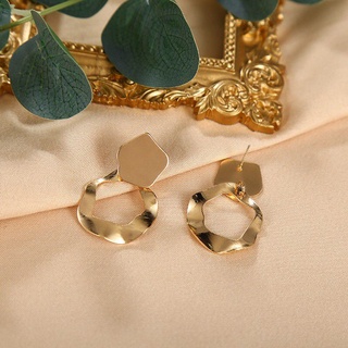 S925 pentagonal earring ต่างหูห้อย แฟชั่น สุดเก๋ ผู้หญิง พร้อมส่ง