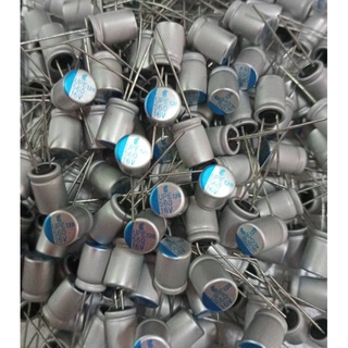 560uF 16V  Capacitor  สีเงินแทบฟ้า ขนาด 12x8mm. ของดีของแท้จากโรงงาน 560UF 16V ตัวเก็บประจุแบบอิเล็กโทรไลต์ /10ตัว/