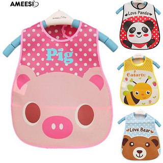 Ameesi เด็กทารกเด็กผู้หญิง Bibs ผ้าขนหนูน้ำลายน่ารักการ์ตูน Bib Feeding ผ้าพันคอ