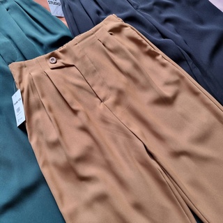 เหลือ 190.- (กรอกโค้ด INC99ML2) กางเกงขายาว กางเกงขากระบอกเล็ก กางเกงเอวยืดด้านหลัง กางเกงเอวสม๊อค กาเกงทรงหลวม
