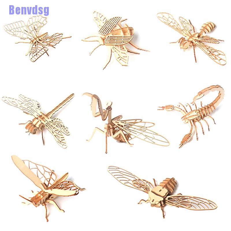 benvdsg-gt-จิ๊กซอว์ไม้-รูปแมลง-3d-แฮนด์เมด-diy-ของเล่นสําหรับเด็ก