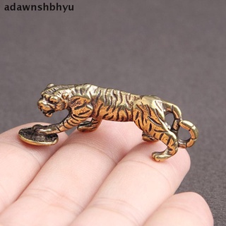 [adawnshbhyu] พวงกุญแจ จี้รูปปั้นเสือ ทองเหลือง สไตล์วินเทจ เรโทร