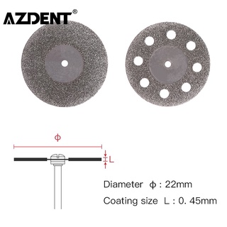 Azdent อุปกรณ์เครื่องมือตัดเพชรสองด้านสําหรับทันตกรรมเครื่องมือทันตกรรม