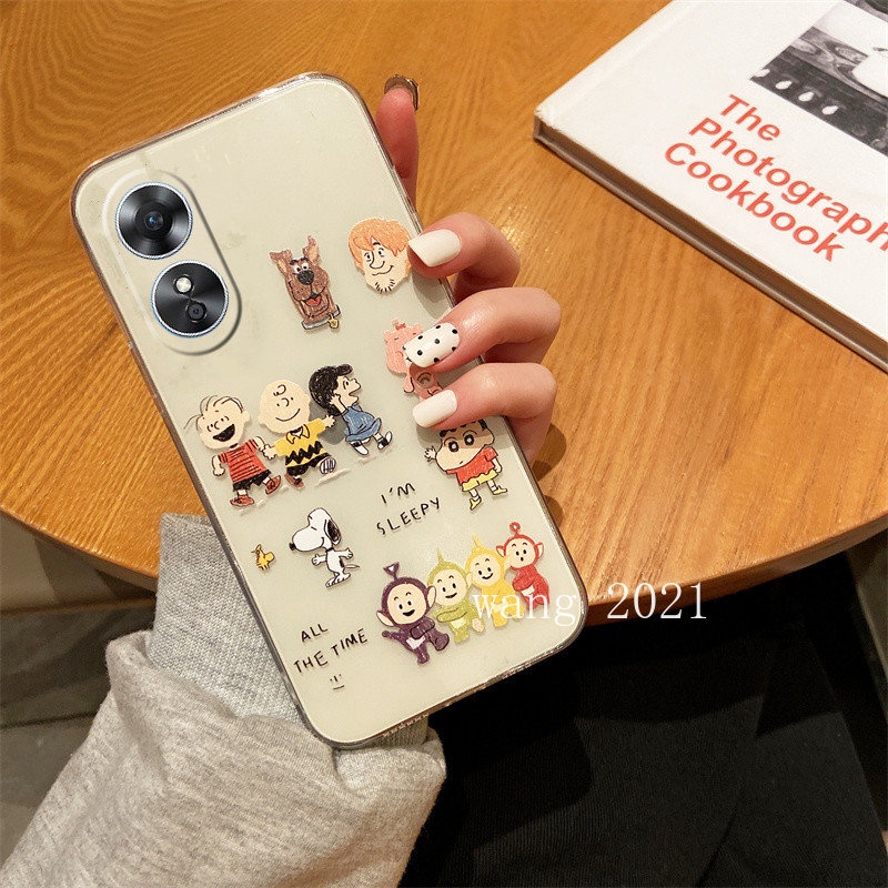 ready-stock-new-phone-case-oppo-a17-a77s-a77-a57-4g-reno7-z-pro-reno8-z-pro-5g-4g-เคส-casing-funny-snoopy-and-teletubbies-transparent-cover-silicone-soft-case-เคสโทรศัพท
