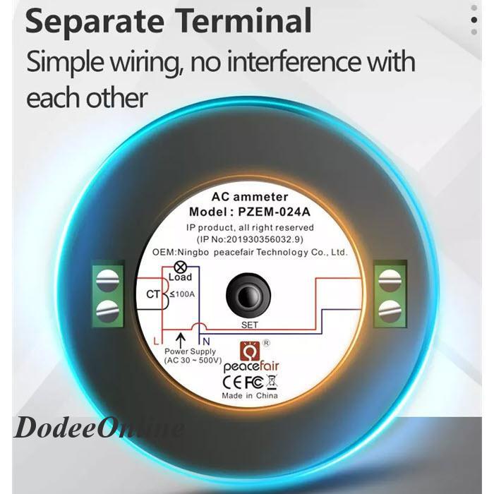pzem-024a-ac-0-100a-electric-meter-lcd-panel-meter-current-meter-digital-mulit-ammeter-with-split-ct-pzem-024a-sp