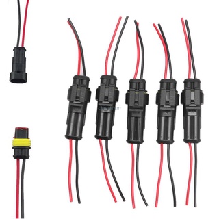 CH [READY STOCK]  5 X 2 Pin Way Car Auto Waterproof Electrical Connector Plug Socket Wire Kit New