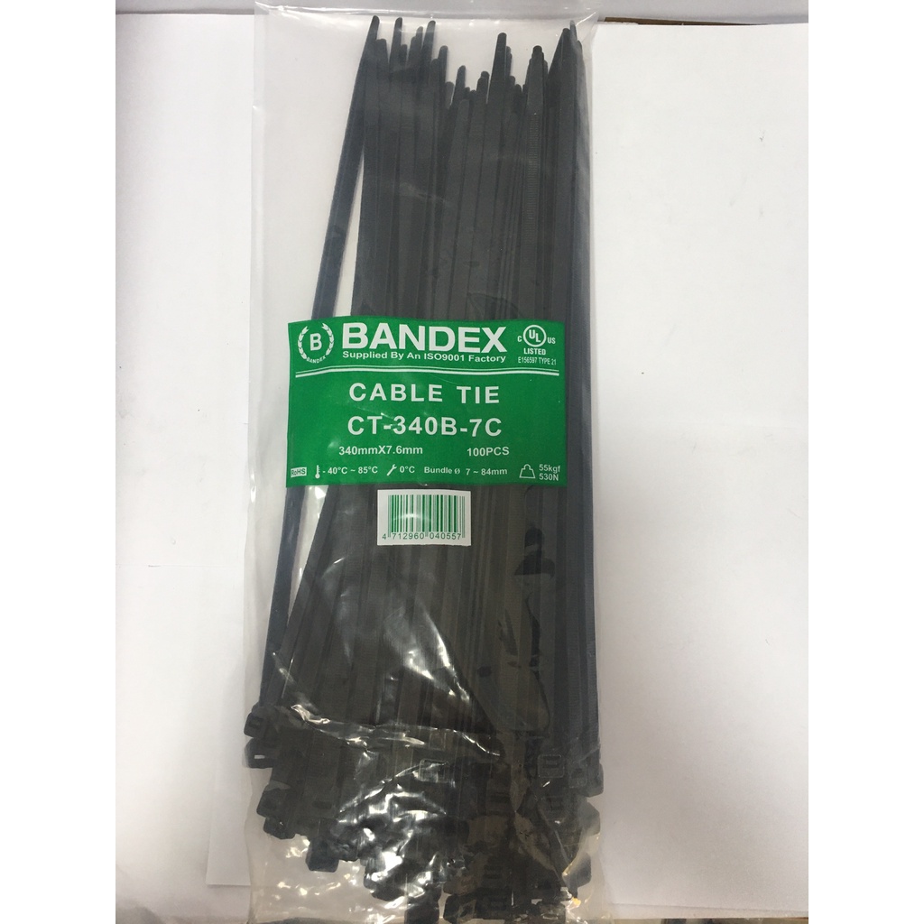 bandex-cable-tie-nylon-black-color-100เส้น-ถุง-ราคาต่อแพ็ค-สามารถออกใบกำกับภาษีได้ค่ะ