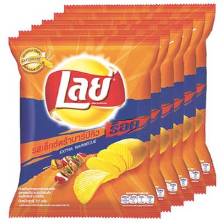 Lay potato chips Extra BBQ Flavor 27 g. Pack 6