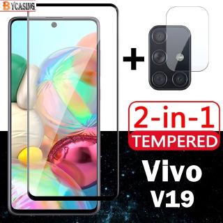 2 in 1 ฟิล์มกระจกกันรอยและเลนส์กล้องสําหรับ VIVO V17 V19 S1 Pro Z1 Pro VIVO Y11 Y12 Y15 Y17 Y19