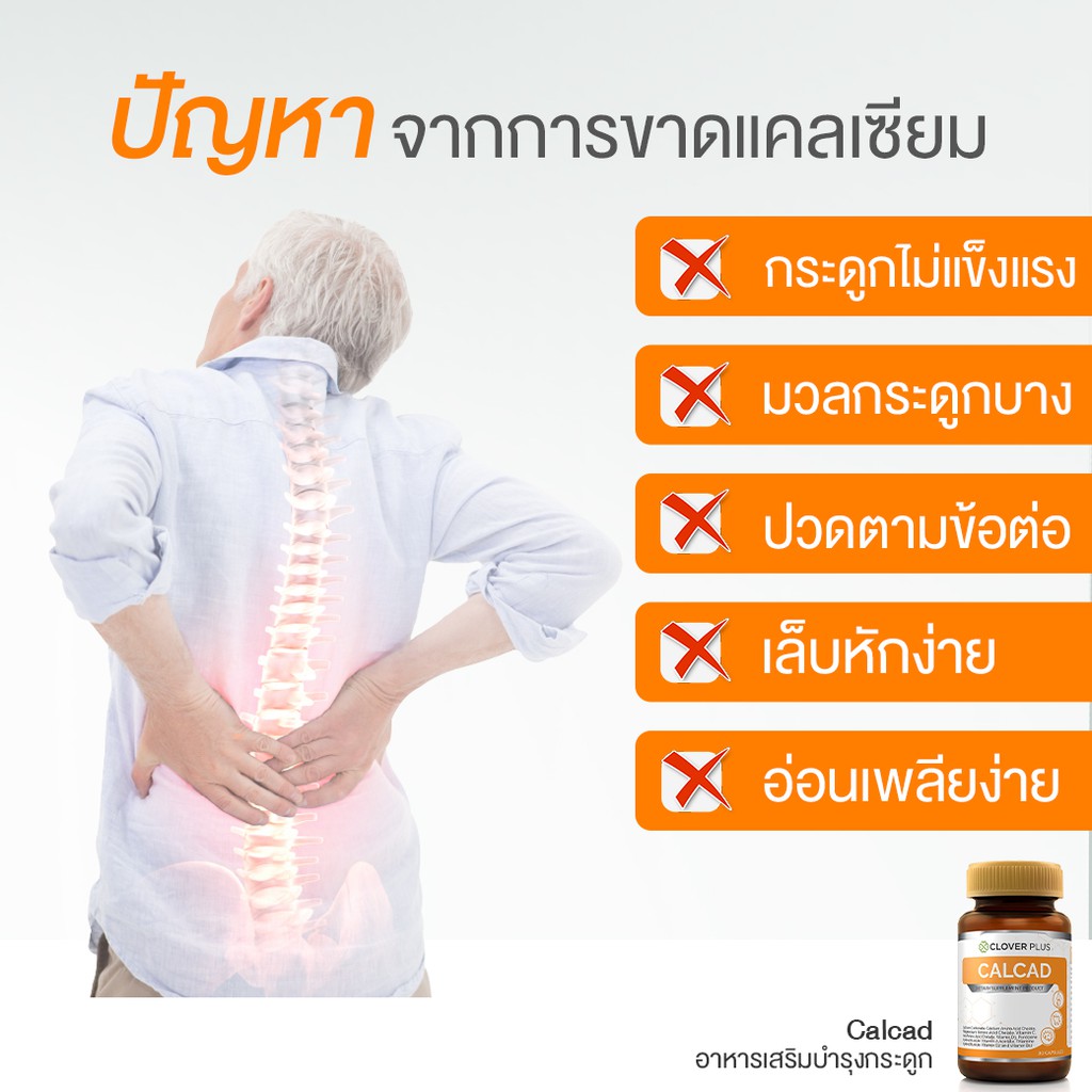 ภาพสินค้าClover Plus CALCAD (30 แคปซูลx2) แคลเซียม พลัส วิตามิน บำรุงกระดูกและฟัน ป้องกันโรคกระดูกพรุน ฟื้นฟู ฟัน เอ็น ข้อ จากร้าน cloverplusthailand บน Shopee ภาพที่ 3