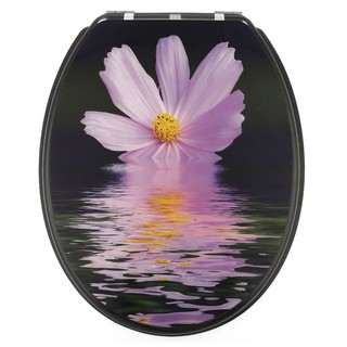 ฝารองนั่ง POLYRESIN MOYA 69302462-ดอกไม้ เพิ่มความสวยงามให้ห้องน้ำดูสดใส น่าใช้งานมากยิ่งขึ้นด้วยฝารองนั่งลวดลายดอกไม้ จ