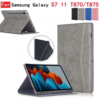เคสสําหรับ Samsung Tab S7 2020 11นิ้ว T870 T875 เคสแท็บเล็ตน้ําหนักเบาพลิกตั้งได้