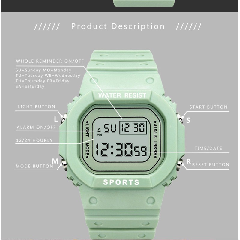 ภาพหน้าปกสินค้า️(พร้อมส่ง) นาฬิกาข้อมือW70 ผู้หญิงและผู้ชาย นาฬิกาดิจิตอล กันน้ำ ระบบไฟ LED รุ่น 4 สี ️ จากร้าน kingdo888 บน Shopee
