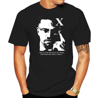 เสื้อยืดผ้าฝ้ายพิมพ์ลาย เสื้อยืด พิมพ์ลาย Malcolm X สไตล์อเมริกา