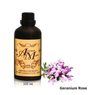 Aroma&amp;More Geranium Rose Essential OIl 100%-น้ำมันหอมระเหยเจอราเนี่ยม โรส 100% / Madagascar 100ML