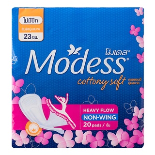 (20 ชิ้น) Modess Cottony Soft Heavy Flow Non-Wing โมเดส คอตตอนนี่ ซอฟท์ เฮฟวี่ โฟลว์ ผ้าอนามัย แบบไม่มีปีก